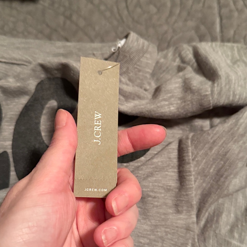 J. Crew Gray Peace Graphic Tee NWT - Picture 7 of 7